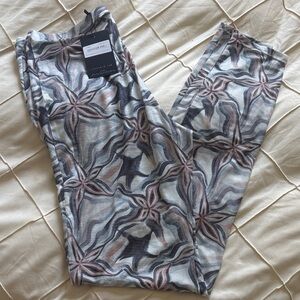 Icon Swim pants cover up with Floral Star Motif - Gray, Mauve, Black